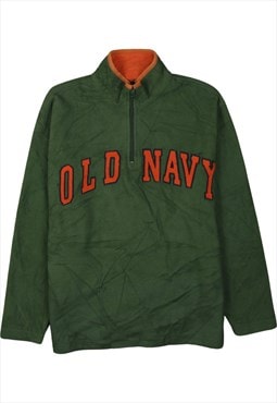 Vintage 90's Old Navy Fleece Jumper Spellout Quater Zip
