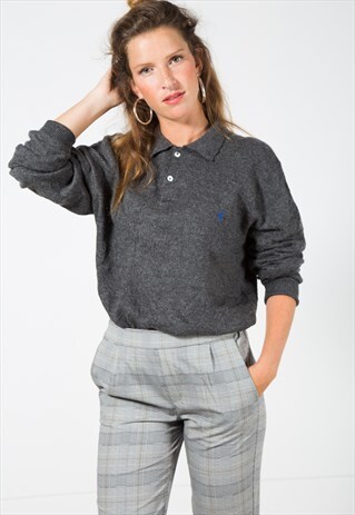 VINTAGE 80S POLO RALPH LAUREN KNIT JUMPER / S0001
