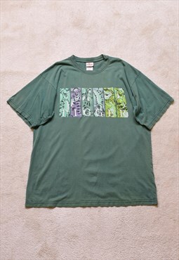 Women's Vintage 90s Disney Tigger Green Print T Shirt