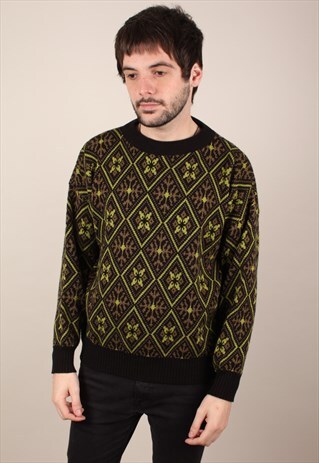 VINTAGE PATTERNED KNITTED JUMPER ASM1660