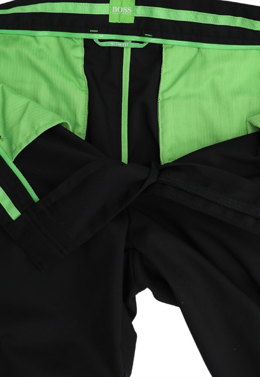 Neon green and outlet black snap track pants