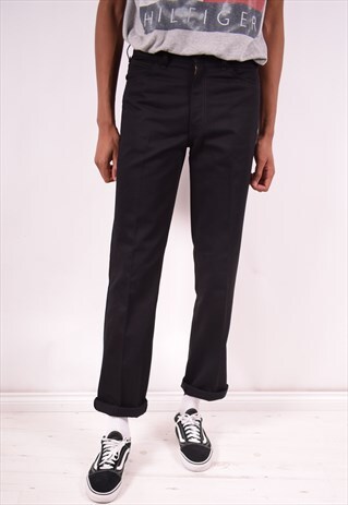 LEVI'S MENS VINTAGE TROUSERS W31 L34 BLACK 90S