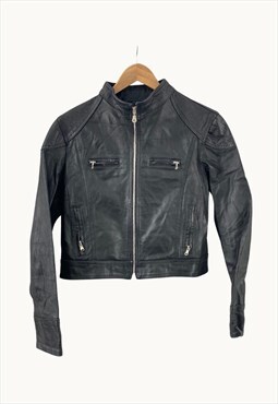 Vintage Leather Jacket in Black