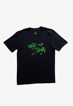 Vintage Nike Dare To Zlatan Spell Out Print Top