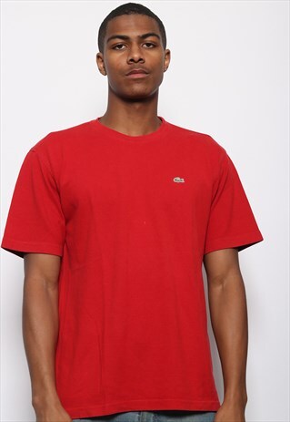 VINTAGE LACOSTE LOGO PIQUE T-SHIRT RED