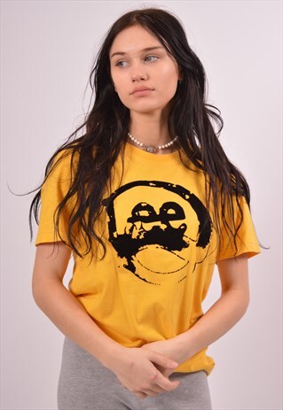VINTAGE LEE T-SHIRT TOP YELLOW