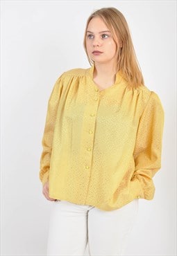 Vintage elegant blouse in yellow