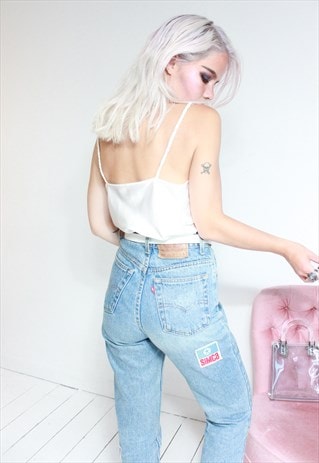 VINTAGE 90S WHITE CAMI SLIP TOP
