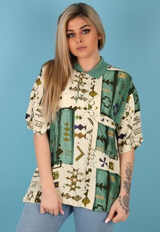 VINTAGE PATTERN SHIRT IN MULTI NT26