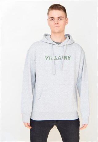 GREY VILLAINS LINED (GREEN) HOODIE