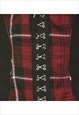 VINTAGE CHECKED PATTERN 1990S RED & BLACK CORSET - M