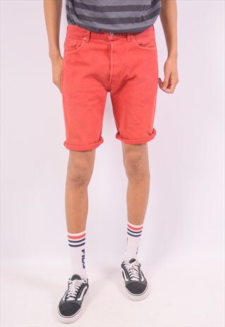 VINTAGE LEVI'S 501 DENIM SHORTS RED