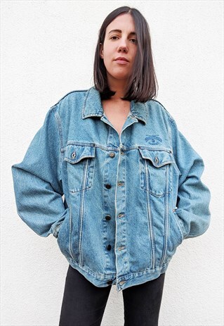 VINTAGE ARMANI JEANS OVERSIZED UNISEX DENIM JACKET