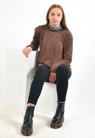 VINTAGE 90'S BROWN JUMPER