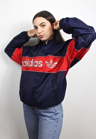 90'S RETRO RED SPELL-OUT WINDBREAKER