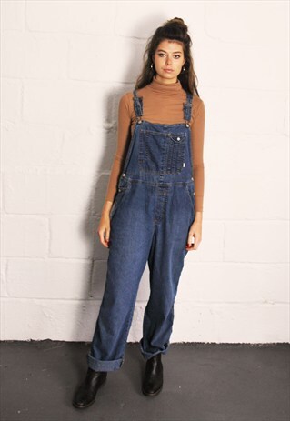 VINTAGE 90S BLUE DENIM DUNGAREES