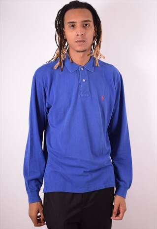 POLO RALPH LAUREN MENS VINTAGE POLO SHIRT LARGE 90S