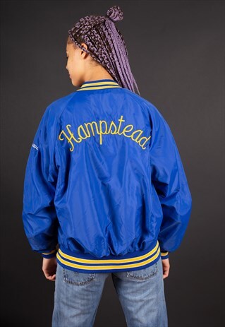 BLUE DUMBROKE HAWKS ORIGINAL VARSITY JACKET