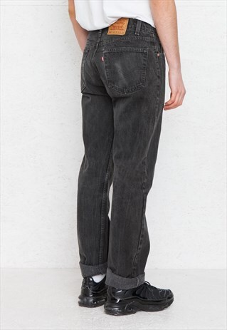 VINTAGE DARK GREY LEVI'S 505 FIT DENIM JEANS
