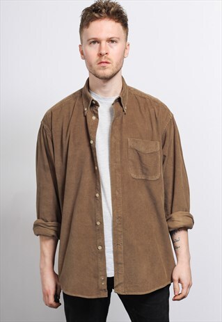 VINTAGE CORDUROY SHIRT BROWN