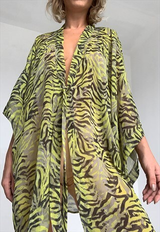 VINTAGE JUNGLE NEON TOUCH ROBE