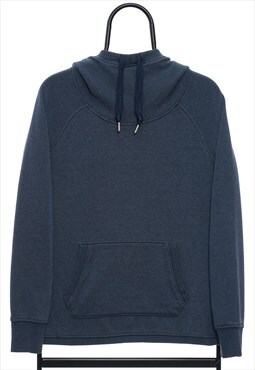 Vintage Navy High Neck Hoodie Womens