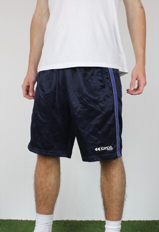 VINTAGE KAPPA USA BASKETBALL SHORTS IN BLUE WITH LOGO