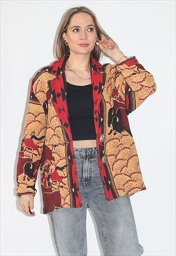 Vintage Thick Cotton Navajo Print Jacket 