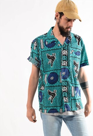 VINTAGE ABSTRACT PATTERN SHIRT.