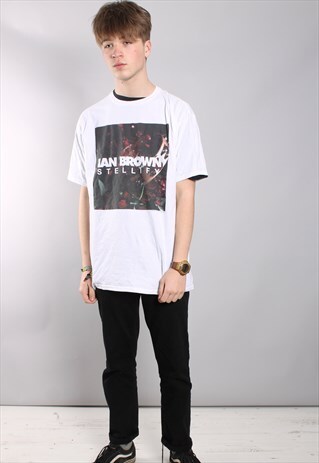 IAN BROWN OF STONE ROSES 2010 STELLIFY TOUR T-SHIRT