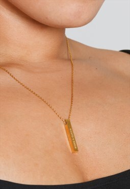 Born a Queen Necklace Stainless Steel Gold