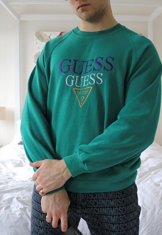 TEAL GREEN GUESS SWEATSHIRT