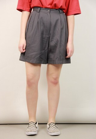 VINTAGE GREY HIGH WAIST SHORTS