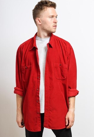VINTAGE CORDUROY SHIRT RED