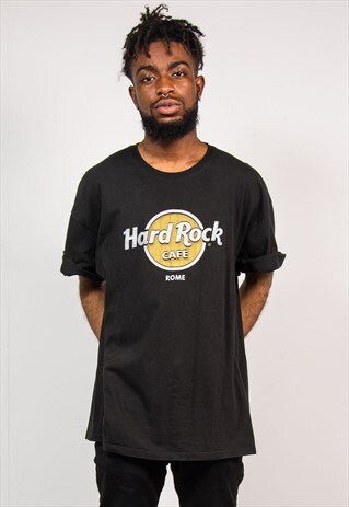 VINTAGE 90'S HARD ROCK CAFE BLACK ROME T-SHIRT