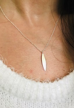 Marquise Pendant Short necklace for her in sterling silver 