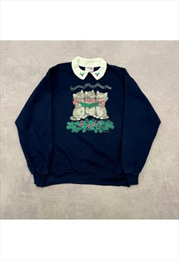 Vintage Christmas Sweatshirt Women's L