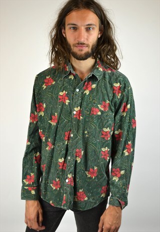 VINTAGE 90'S FLOWER AND PAISLEY PRINT SHIRT