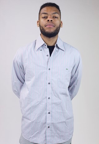 VINTAGE LACOSTE MULTICOLOURED STRIPED SHIRT