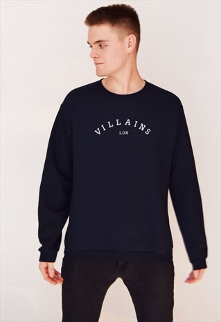 NAVY VILLAINS LDN (WHITE) SWEATSHIRT