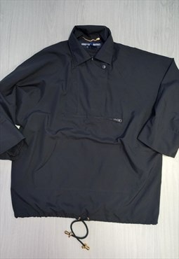 00's Escada Sport Pullover Jacket Black Zip-Up