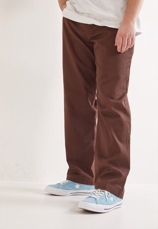 VINTAGE DICKIES STRIAGHT LEG TROUSERS BROWN