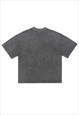 GHOST T-SHIRT SHADOW PRINT TEE RETRO GOTHIC TOP VINTAGE GREY