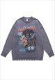 ANIME SWEATER KNIT DISTRESSED JUMPER DRAGON BALL TOP CREAM