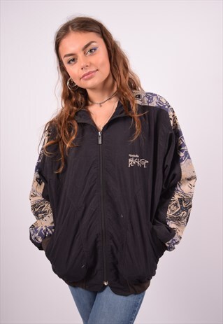 VINTAGE REEBOK TRACKSUIT TOP JACKET BLACK