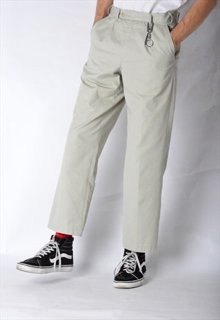 VINTAGE 90S BEIGE MINIMALIST PANTS