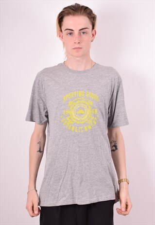 ELLESSE MENS VINTAGE T-SHIRT TOP XXL GREY 90S