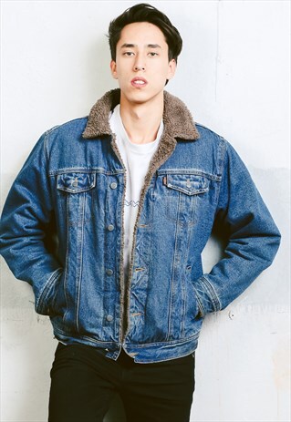 VINTAGE DENIM SHERPA JACKET