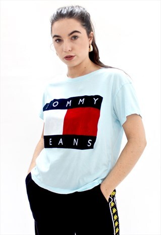 90'S RETRO BLUE LOGO T-SHIRT