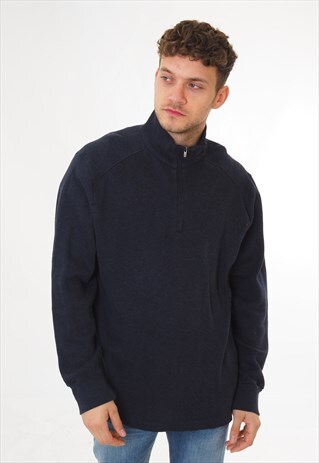 VINTAGE CALVIN KLEIN 1/4 ZIP SWEATSHIRT BLUE
